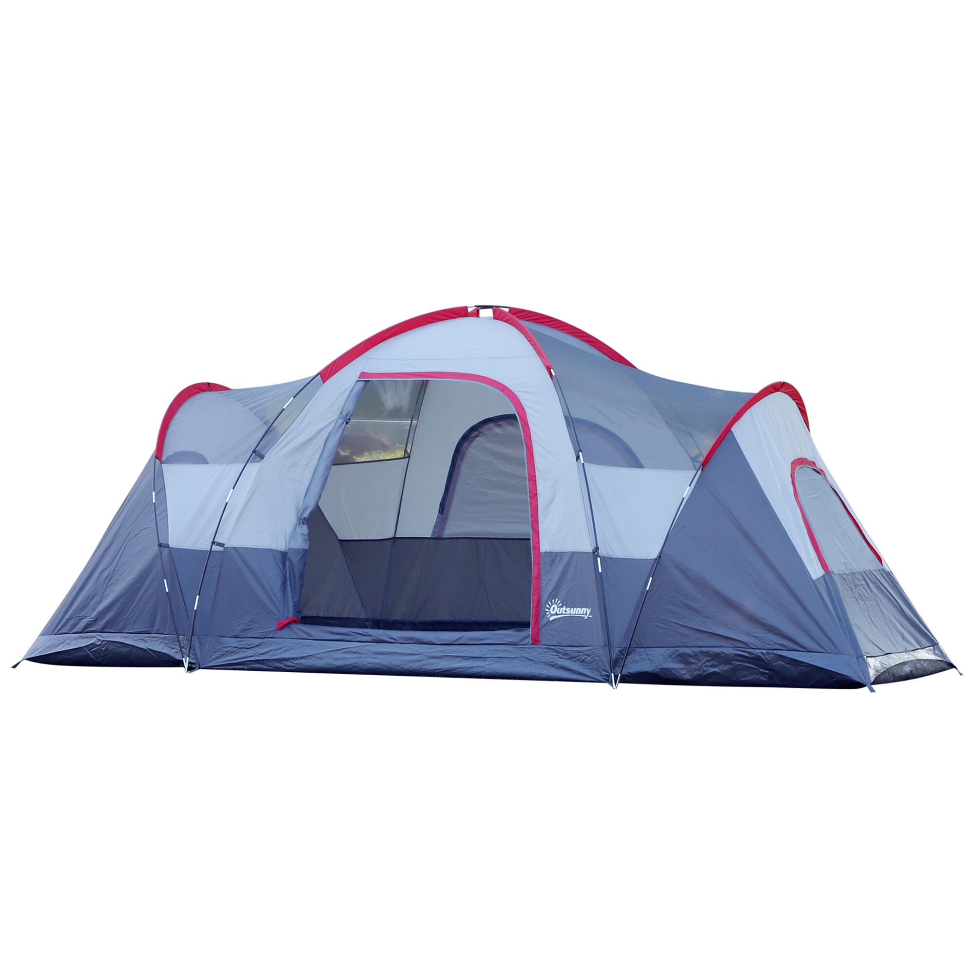 Tenda de Campismo 455x230x180 cm Azul claro Outsunny