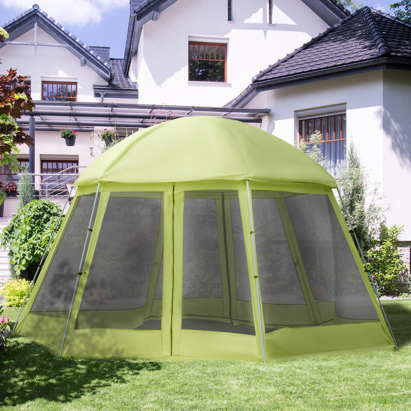 Outsunny Tenda da Campeggio per 6-8 Persone con Borsa, Funi e Picchetti