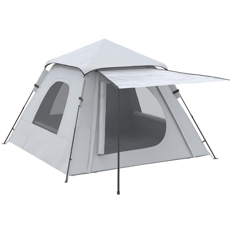 Tienda de Campaña Outsunny 210x210x150 cm Plata