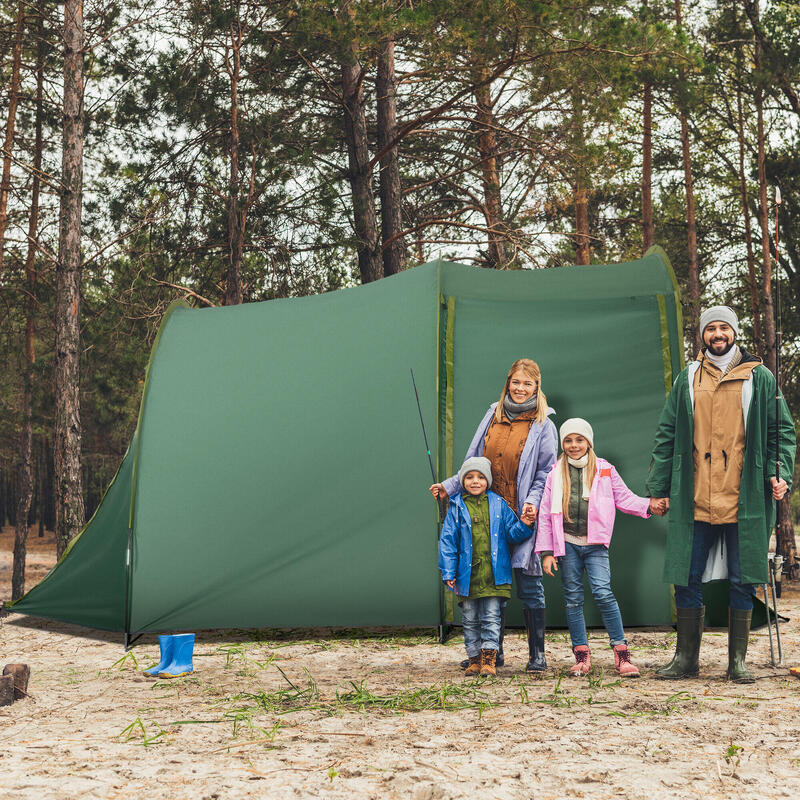 Outsunny Tenda da Campeggio 4-6 Persone, Borsa per Trasporto e Ganci Inclusi