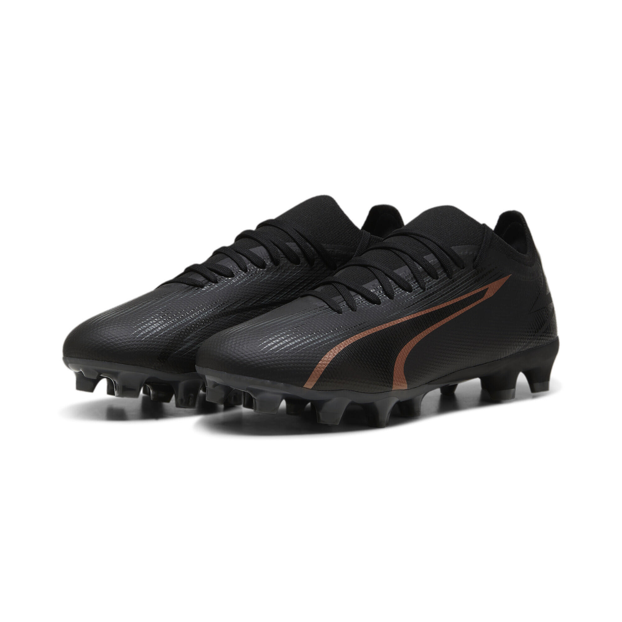 Scarpe da calcio ULTRA MATCH FG/AG da uomo PUMA Black Copper Rose Metallic |  Puma