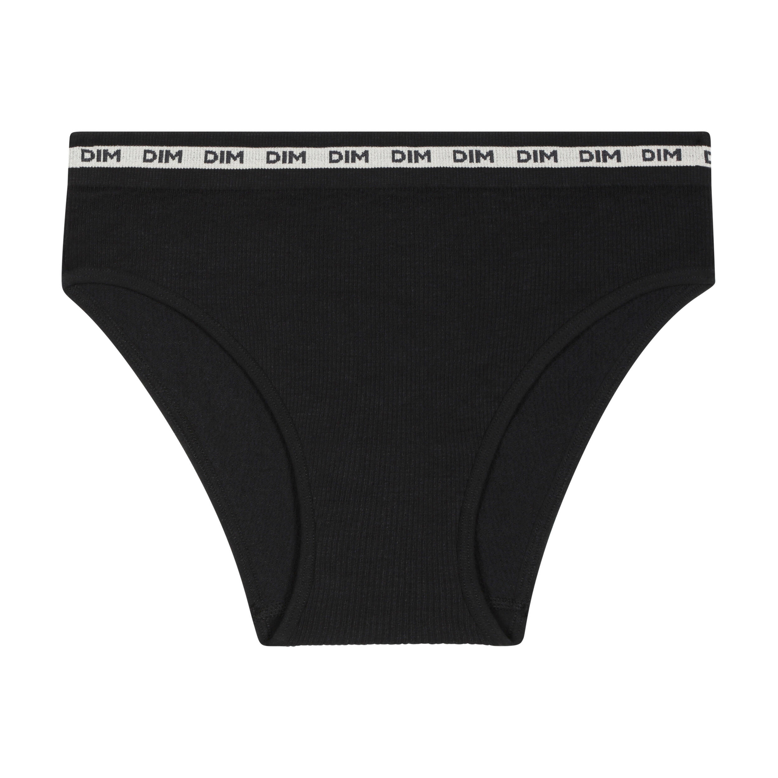 Dim - Slip Enfant En Tissu Côtelé Icons Seamless - Culotte - Blanc|noir - 56 3xl - Decathlon