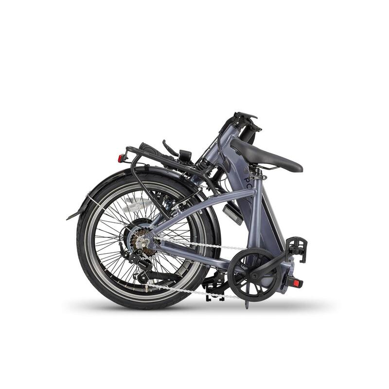 Vélo pliant électrique Popal E-Folt Tourer - Moteur de roue avant - 420Wh - Gris