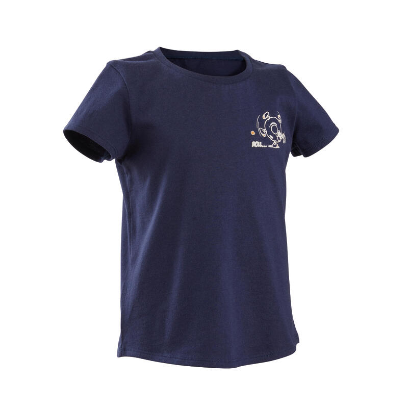 Refurbished - T-Shirt Kinder Basic Baumwolle - marineblau - SEHR GUT