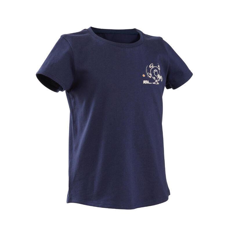 Seconde vie - T-shirt bébé coton - Basique Bleu Marine - TRÈS BON