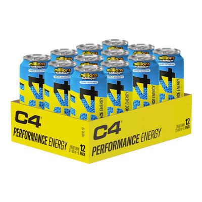 Energiedrankjes - pak c4 energiedrank (12x500ml) - millions bubblegum