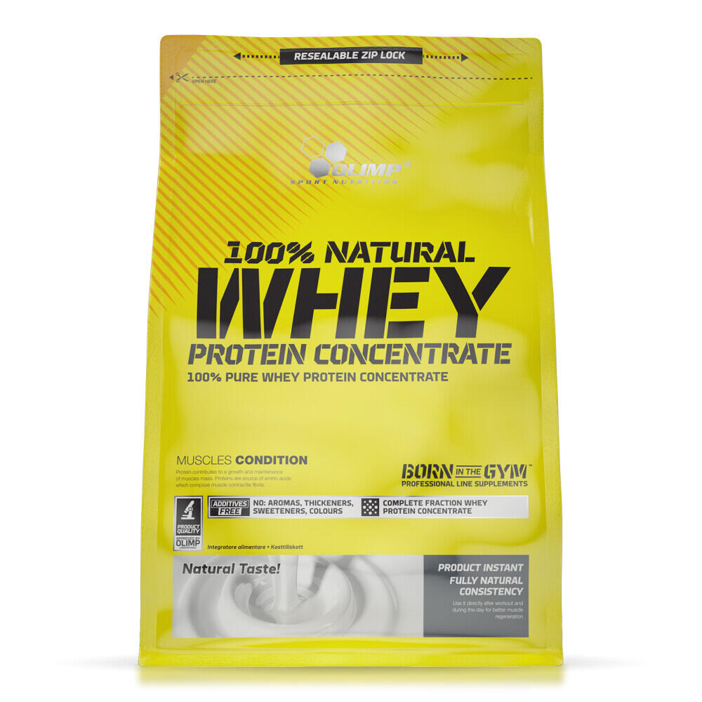 OLIMP SPORT Whey senza aromi - 100% Natural Whey Concentrate - Gusto neutro 700g