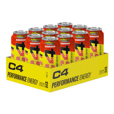 Energiedrankjes - pak c4 energiedrank (12x500ml) - millions strawberry