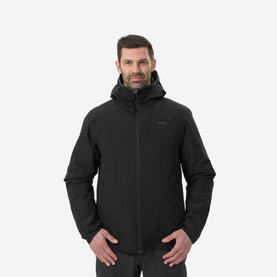 Tweedehands - warme en waterdichte ski-jas voor heren 100 zwart - zeer goed