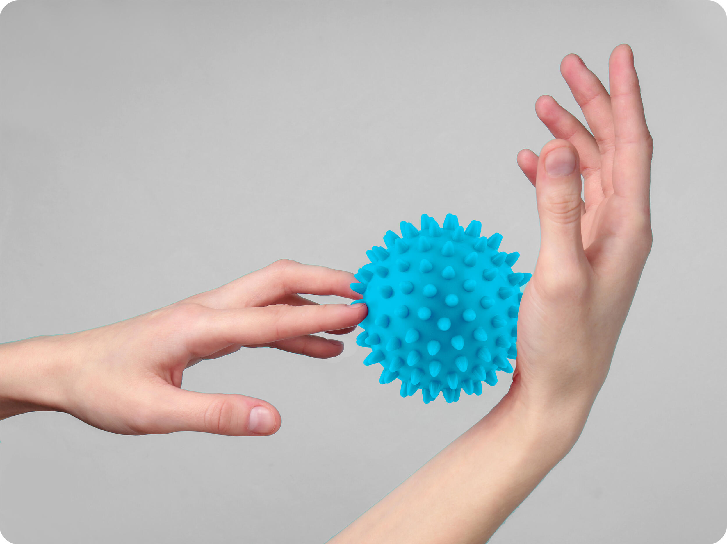 Pelota de masaje con picos rehabilitación Neo-Sport azul 4/7