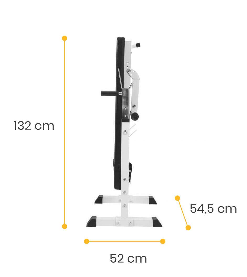 Ławka do wyciskania 3w1 biała + sztanga winylowa regulowana (zestaw 100 kg 30mm) 5/7