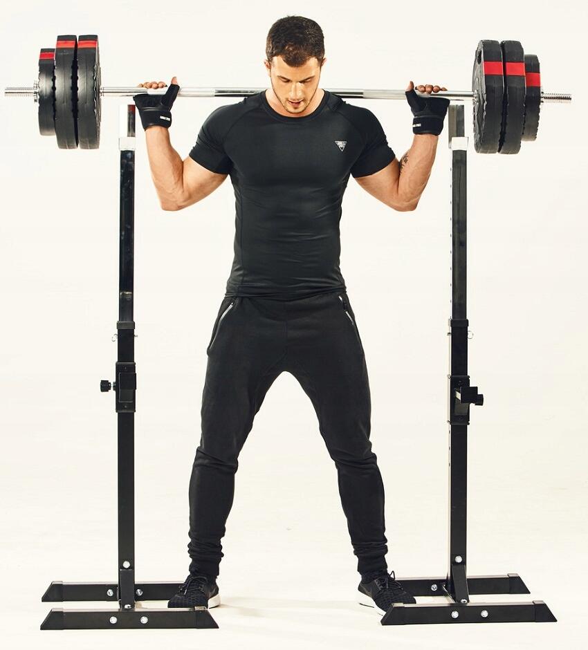 Sztanga z obciążeniem 60 kg: gryf prosty + obciążenia bitumiczne 6/7