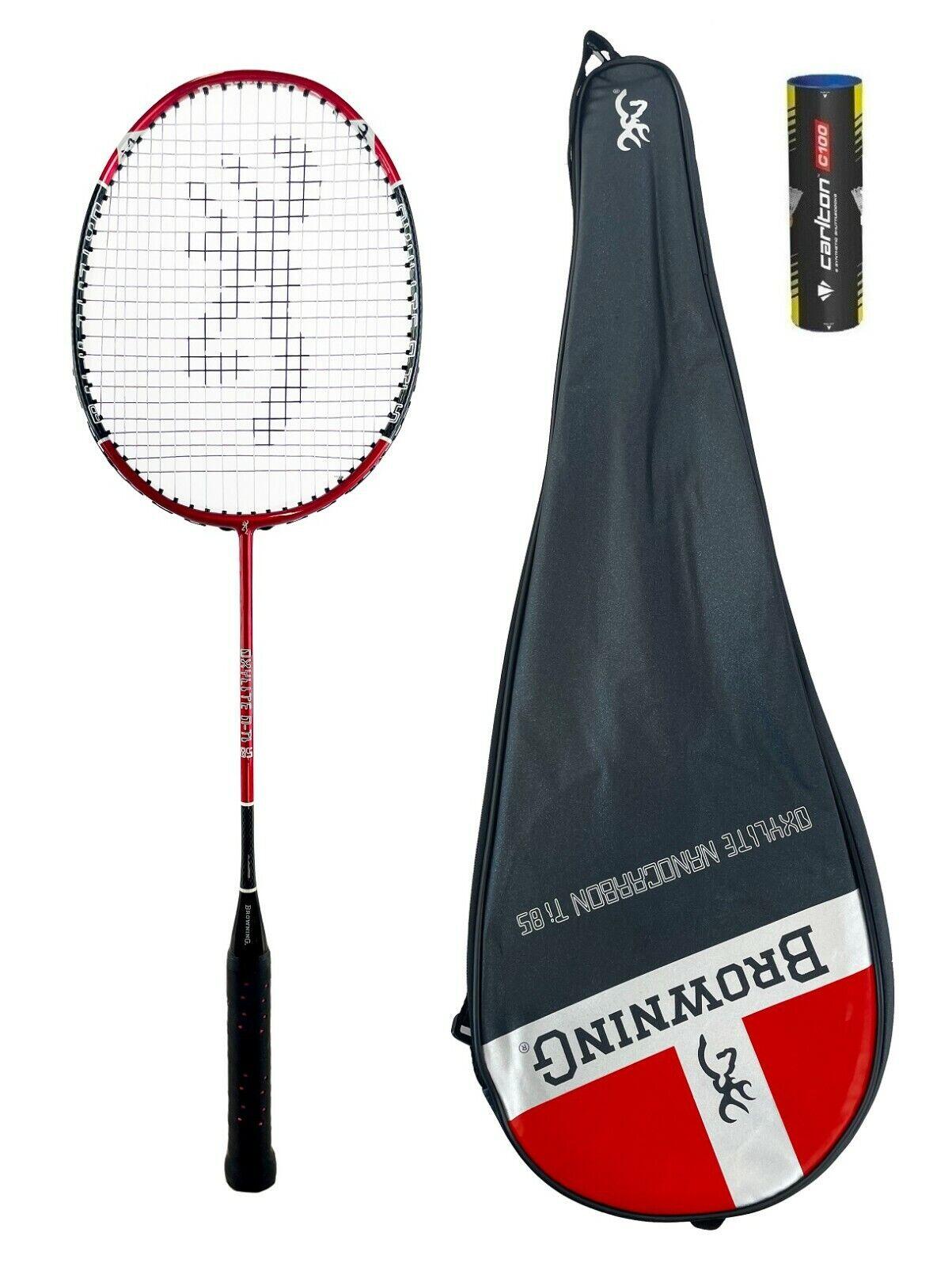 BROWNING Browning Oxylite Ti 85 Nano Carbon Badminton Racket & Shuttles