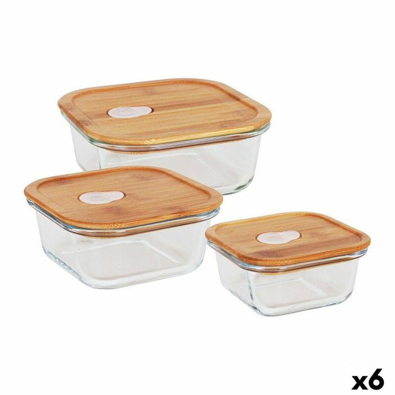 Set di 3 scatole porta pranzo Quadrato