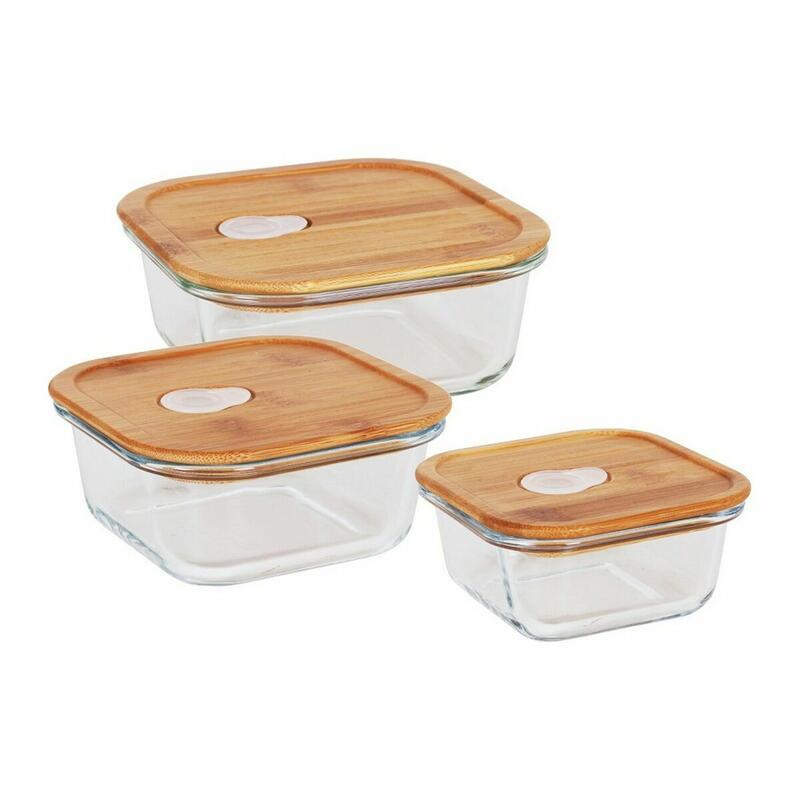 Set di 3 scatole porta pranzo Quadrato