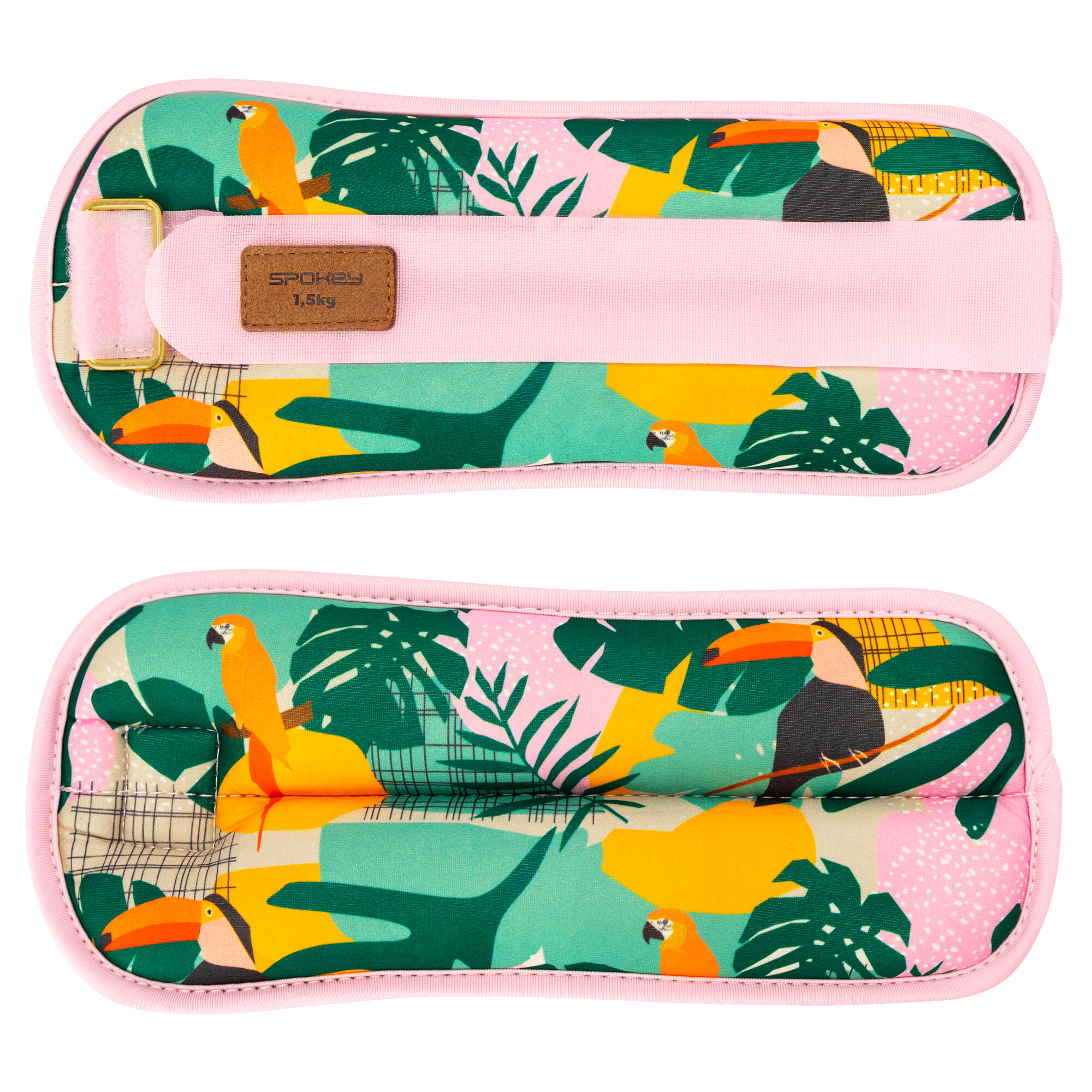 Enkel- en polsgewichten set 2x 1,5kg neopreen veelkleurig HOME JUNGLE 3/7