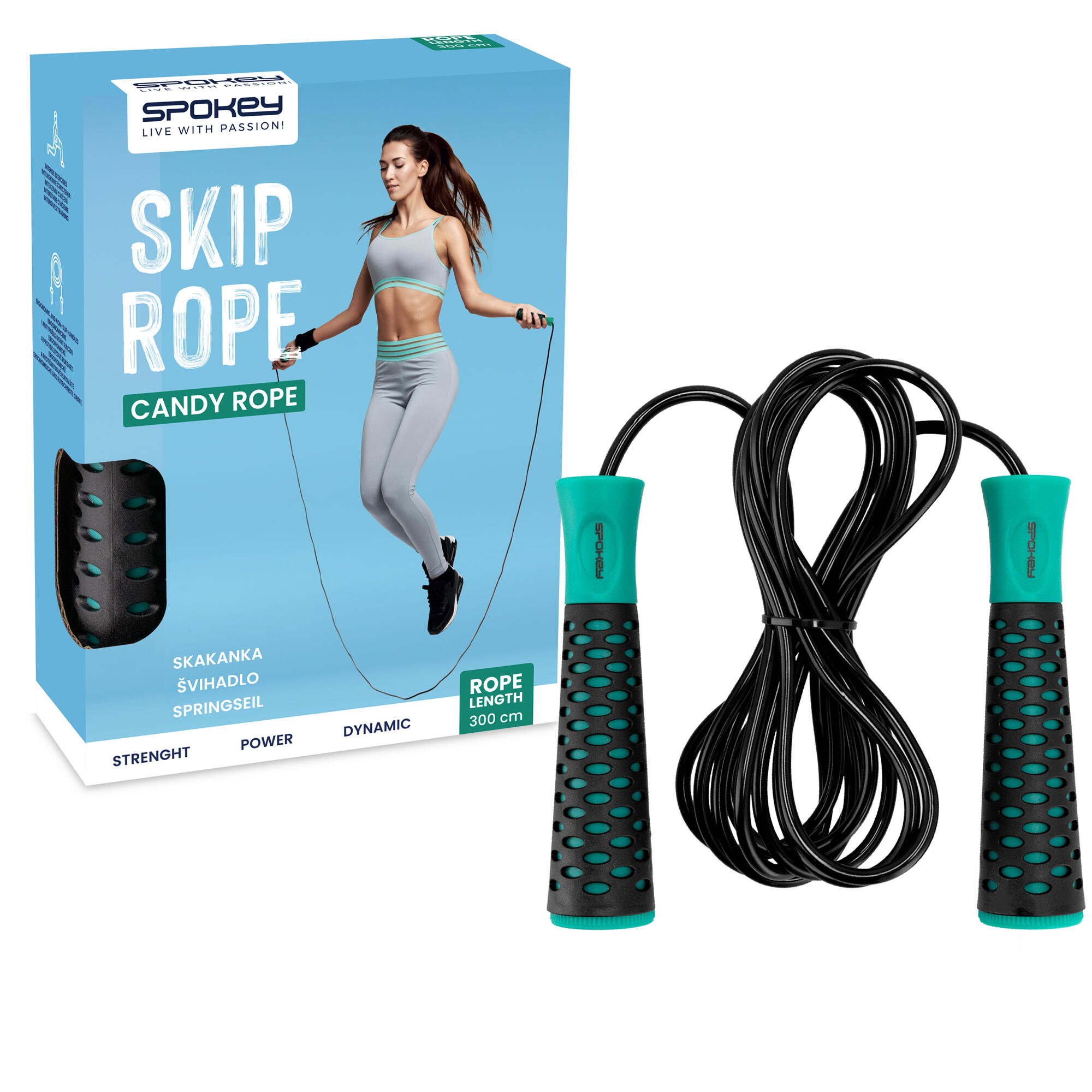 Skakanka z łożyskiem Spokey Candy Rope 5/6