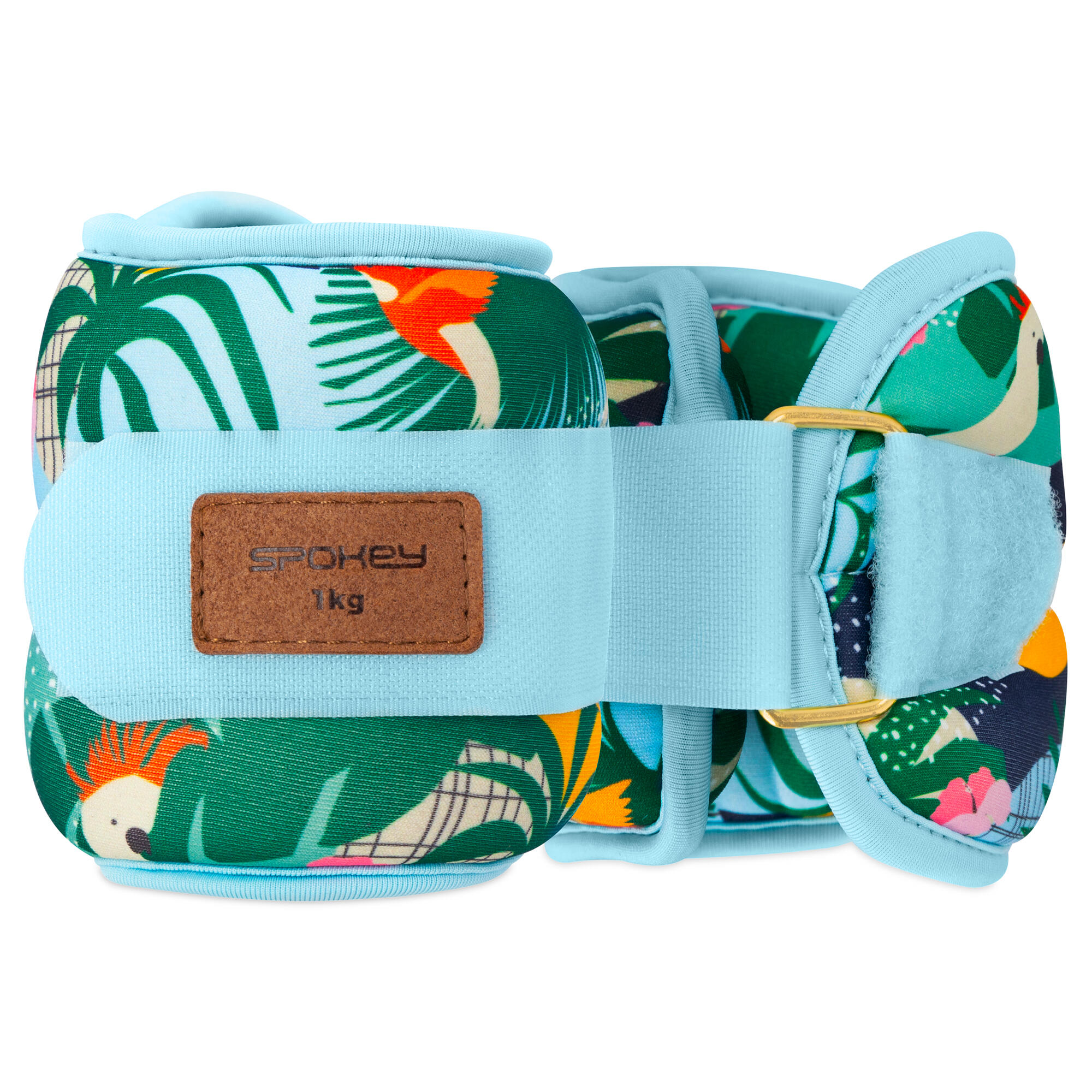 Enkel- en polsgewichten set 2x 1kg neopreen veelkleurig HOME JUNGLE 3/7