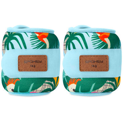 Enkel- en polsgewichten set 2x 0,5kg neopreen veelkleurig home jungle