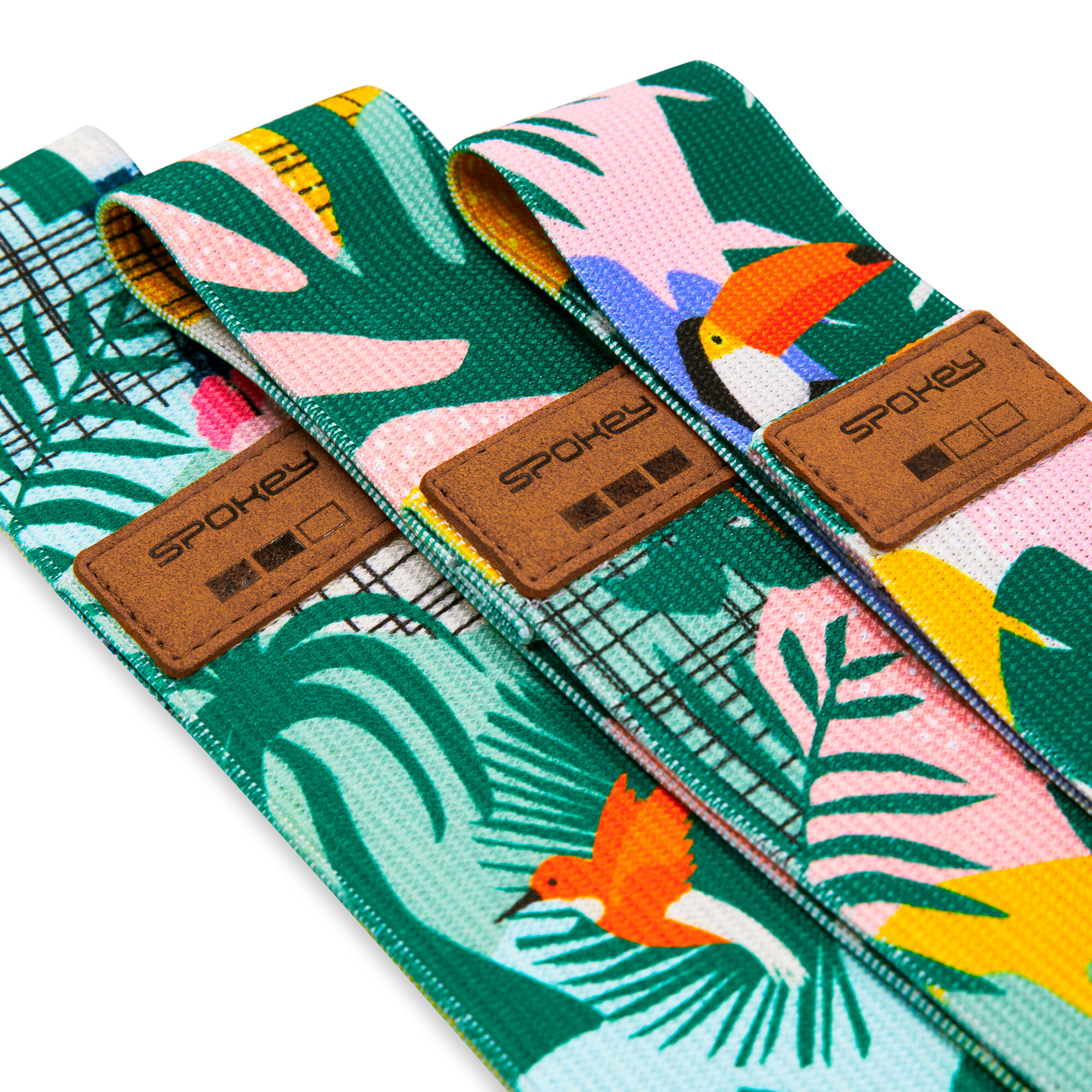 Juego de 3 bandas de resistencia de tela Spokey Home Jungle Set 3/7
