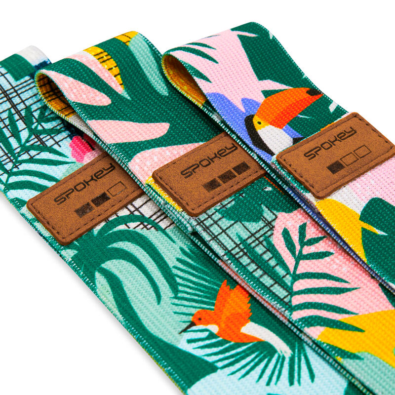 Set de 3 benzi de rezisten?ă din material textil Spokey Home Jungle Set