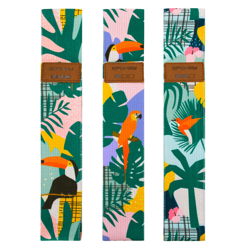 Set de 3 benzi de rezisten?ă din material textil Spokey Home Jungle Set