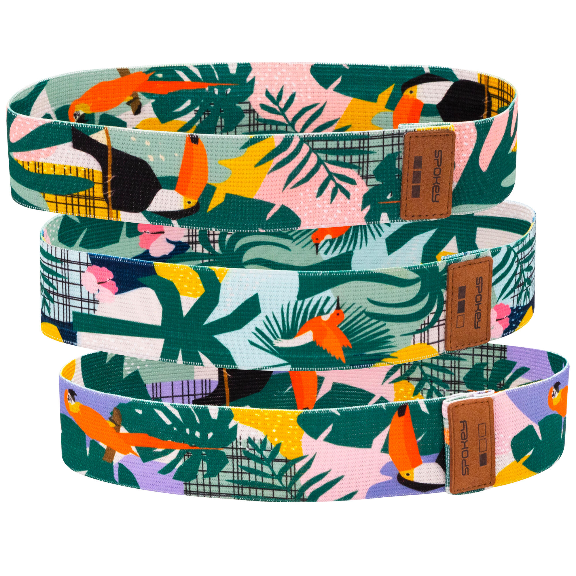 Juego de 3 bandas de resistencia de tela Spokey Home Jungle Set 5/7