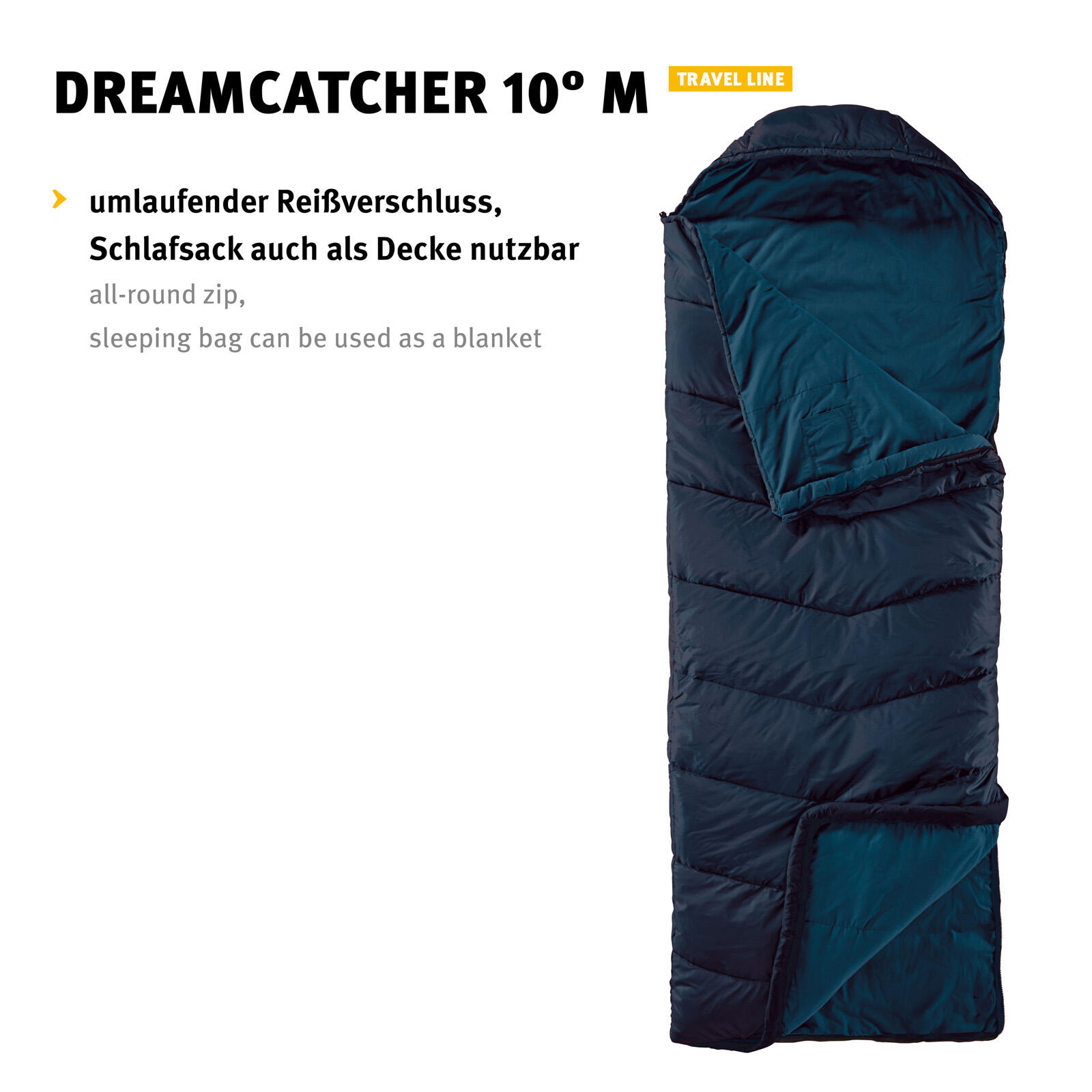 Dreamcatcher 10°C coperta sacco a pelo da Campeggio cotone largo 4/5