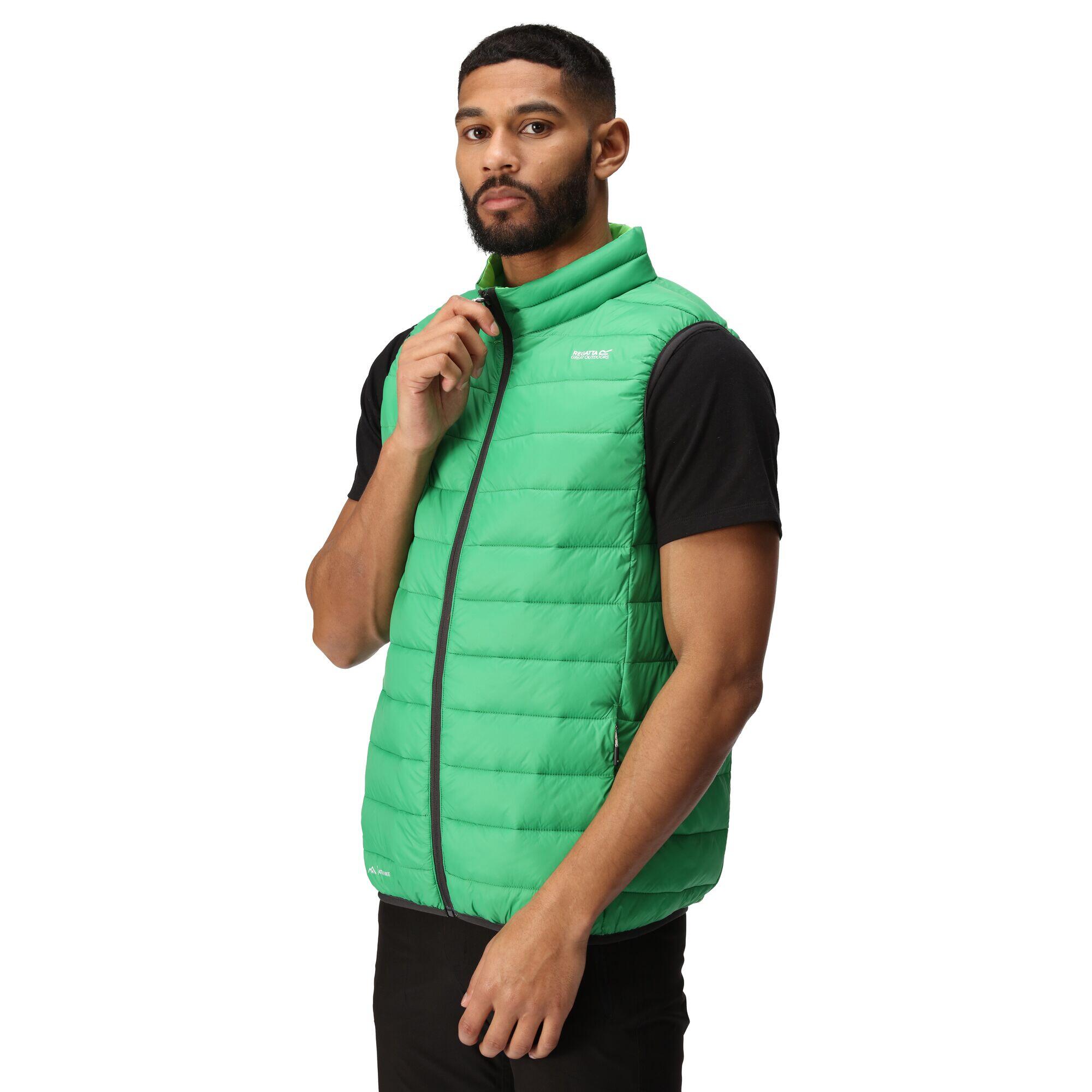 Mens Marizion Quilted Gilet (Field Green/Jasmine Green) 3/5