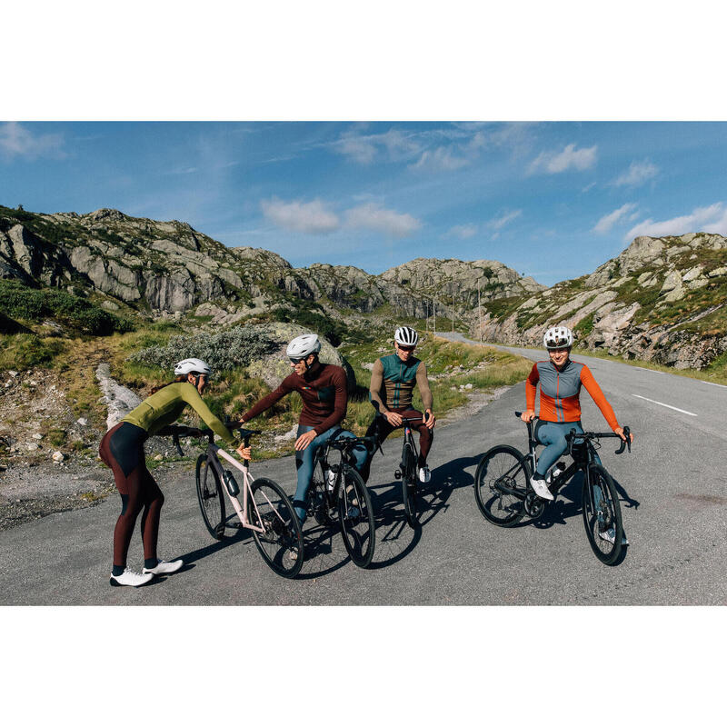 Maillot à manches longues de cyclisme pour femmes Bloquant le Vent Thé Rooibos