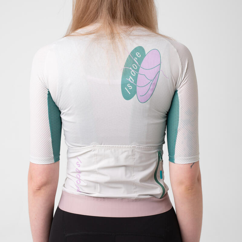 Maglia a manica corta da ciclismo da donna Alternative Latte di Mandorla