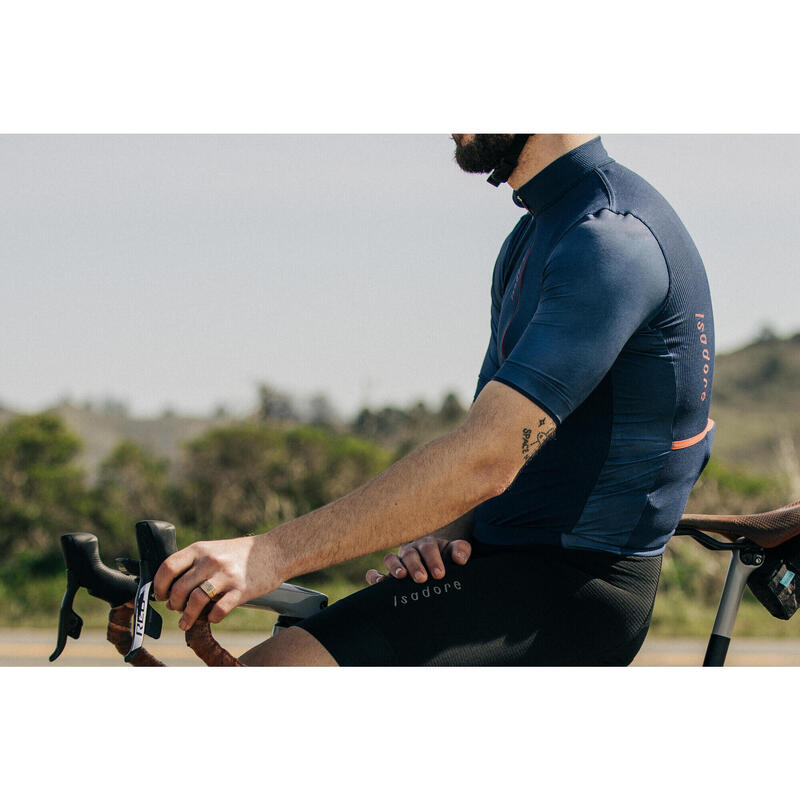Maglia a manica corta da ciclismo da uomo Signature Climber's Blu Uniforme