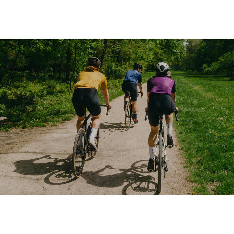 Maillot à manches courtes de cyclisme pour hommes Debut Jaune Huile