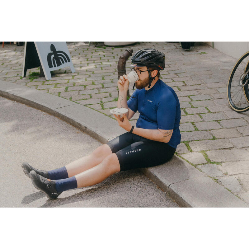 Pantaloncini con bretelle da ciclismo da uomo Debut Nero