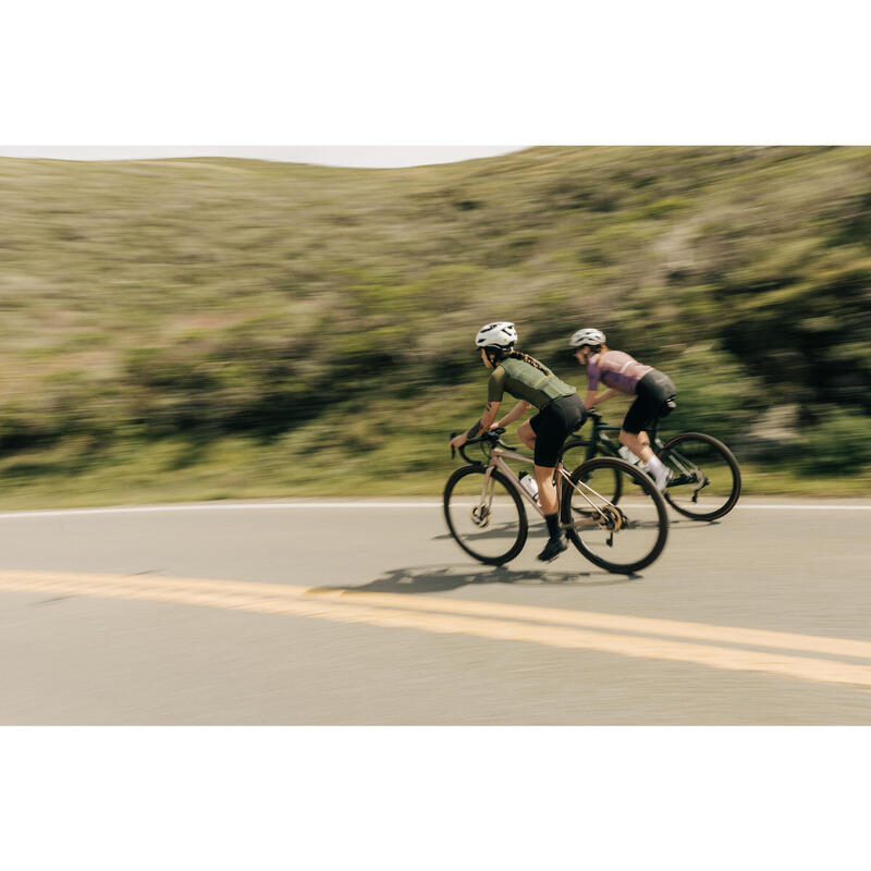 Maglia a manica corta da ciclismo da donna Signature Verde Kombu / Oliva Scuro