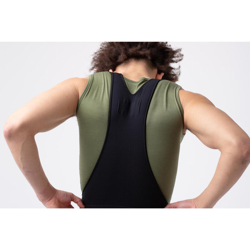 Maglia intima senza maniche da ciclismo da uomo Merino Avocado