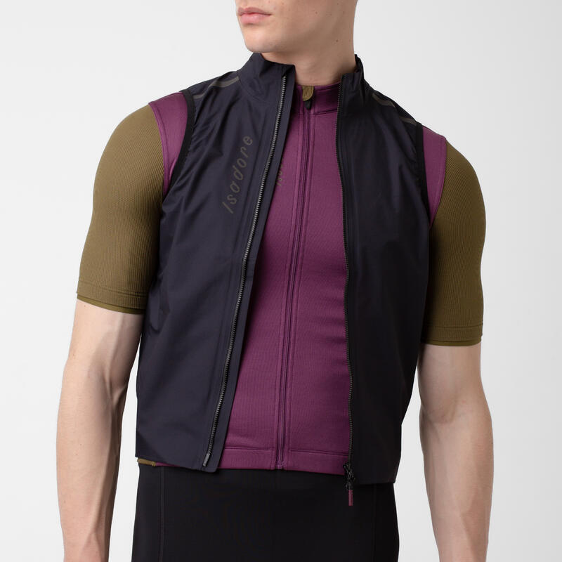 Gilet da ciclismo da uomo Impermeabile Signature Antracite