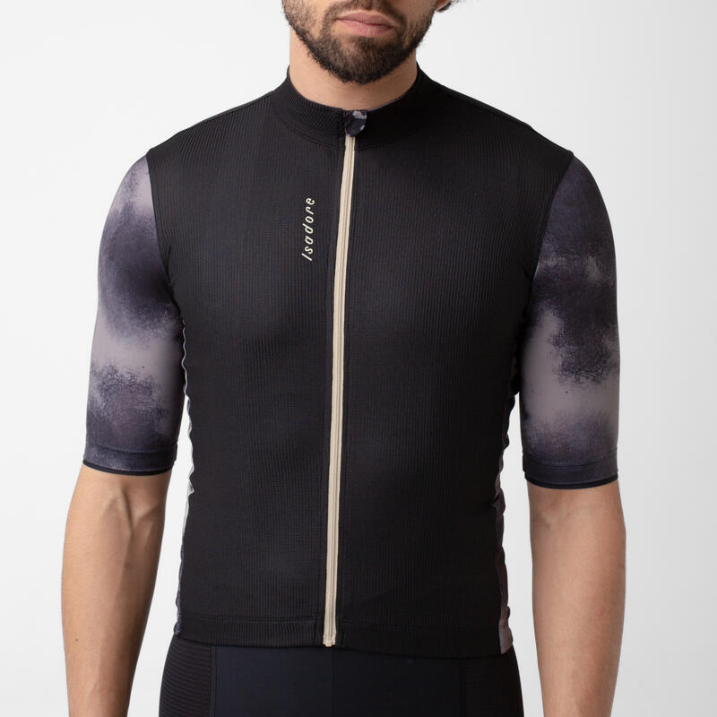 Maillot à manches courtes de cyclisme pour hommes Anthracite / Gris Ostré