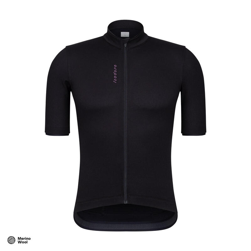 Maillot à manches courtes de cyclisme pour hommes Anthracite / Anthracite