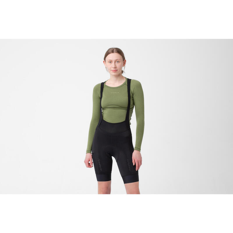 Damen Rad Langarm Unterhemd Merino Avocado