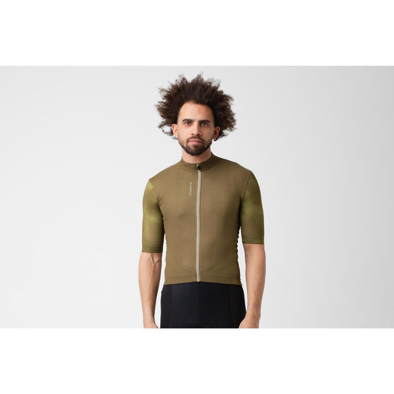 Heren wieler Shirt met korte mouwen Signature Climber's Donkere Olijf