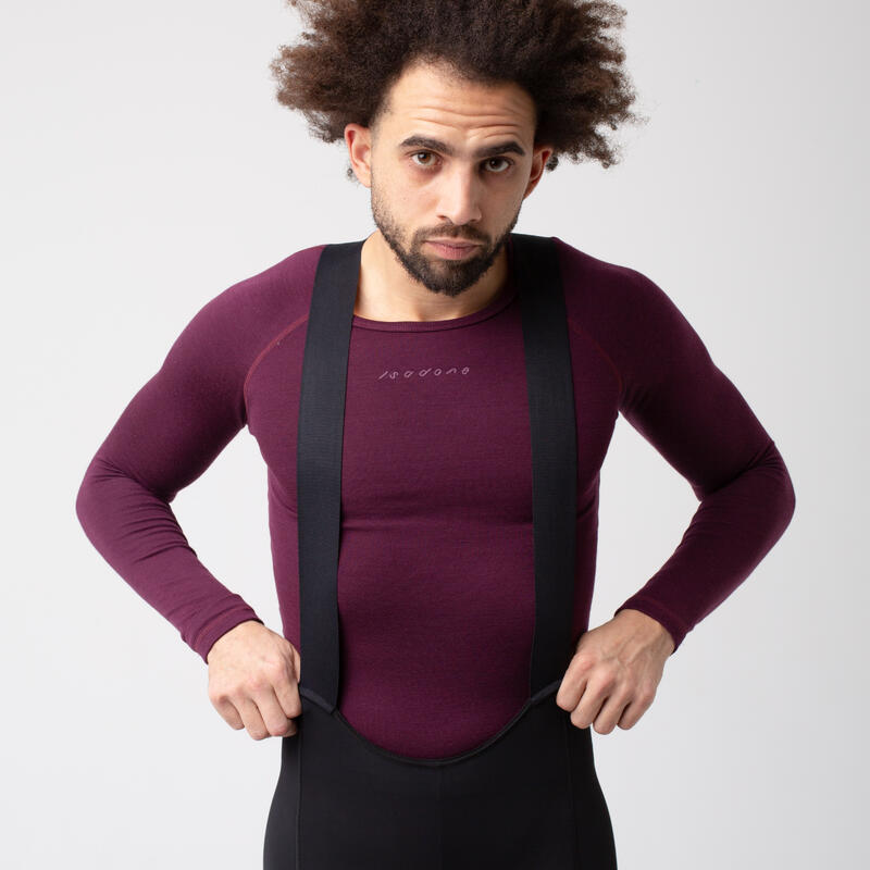 Maglia intima a maniche lunghe da ciclismo da uomo Merino Fico