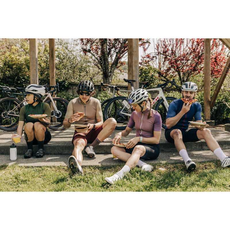 Maillot à manches courtes de cyclisme pour hommes Signature Prune / Olive Foncé