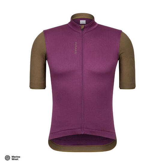 Maglia a manica corta da ciclismo da uomo Signature Prugna / Oliva Scuro