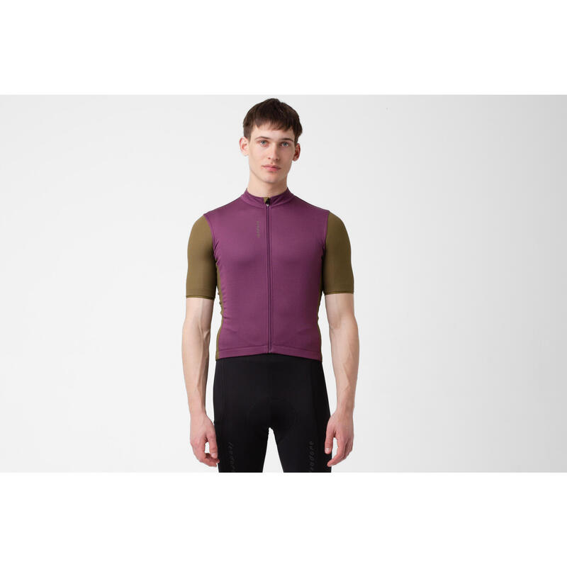 Maglia a manica corta da ciclismo da uomo Signature Prugna / Oliva Scuro