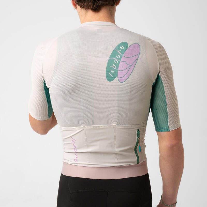 Maillot à manches courtes de cyclisme pour hommes Alternative Lait d'Amande