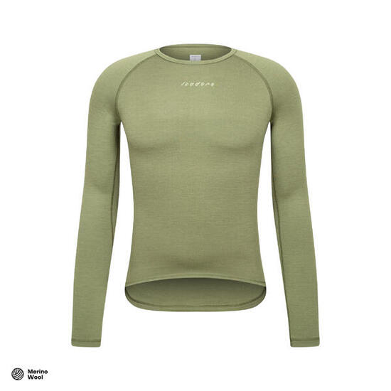 Maglia intima a maniche lunghe da ciclismo da uomo Merino Avocado