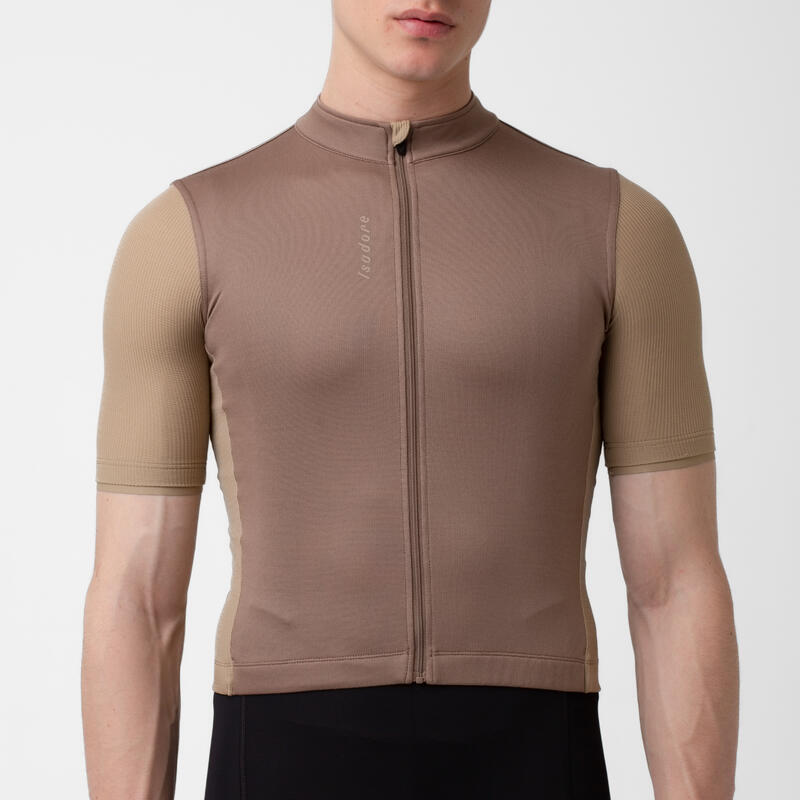 Maillot à manches courtes de cyclisme pour hommes Signature Caribou / Coriandre