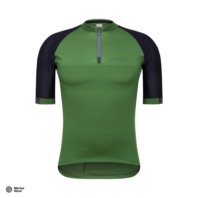 Maillot à manches longues de cyclisme pour hommes Léger Gravel Vert Jardin