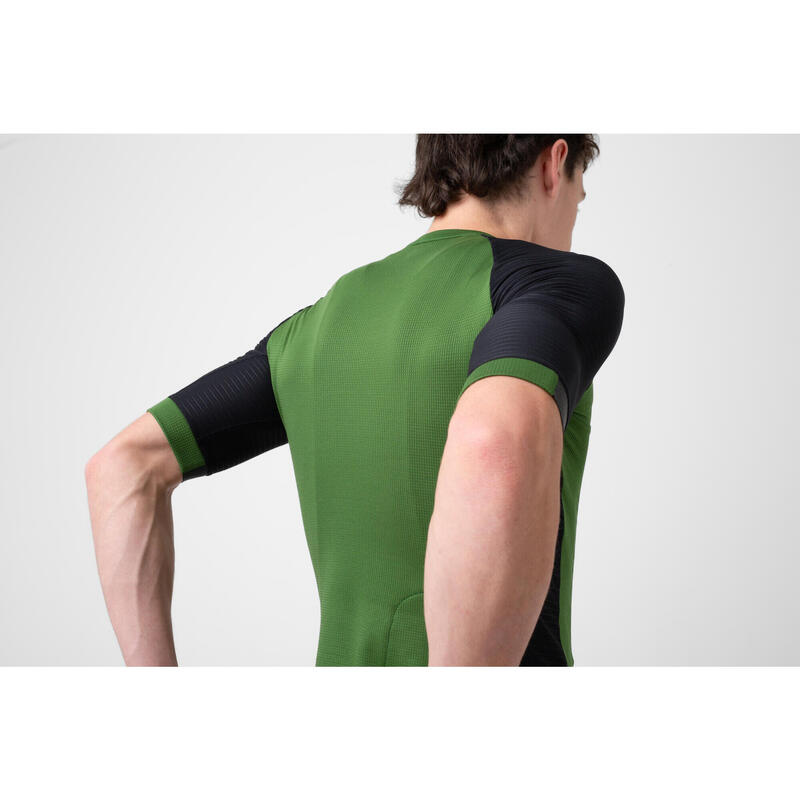 Maillot à manches longues de cyclisme pour hommes Léger Gravel Vert Jardin